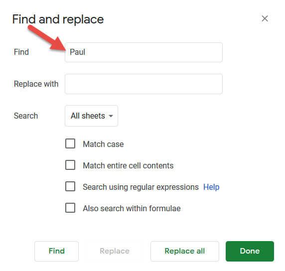 Hướng dẫn cách tìm kiếm trong Google Sheets